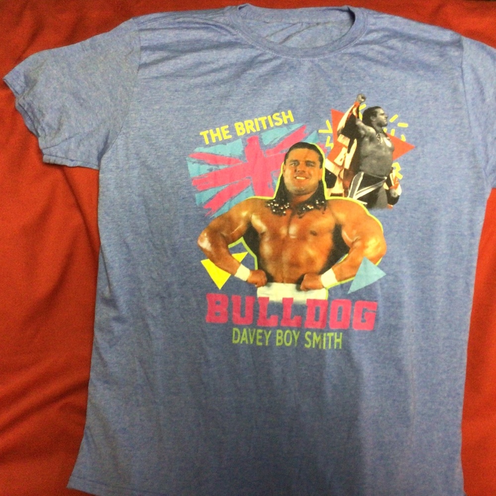 WWF British Bulldog wrestling tshirt